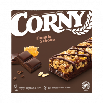 Corny Classic Dunkle Schoko Muesliriegel, mit Edelkakao, 6 Stueck. 138g